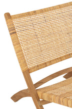 J-LINE VOUWSTOEL ROTAN/TEAK NATUREL - Tuincentrum Lopik