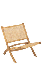 J-LINE VOUWSTOEL ROTAN/TEAK NATUREL - Tuincentrum Lopik