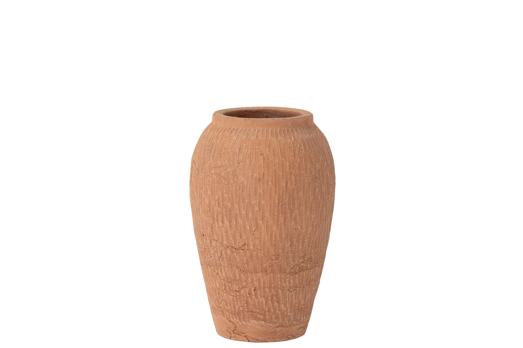 J-LINE VAAS KAIA – TERRACOTTA BRUIN SMALL - Tuincentrum Lopik