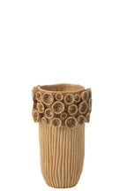 J-LINE VASE CORAL HIGH CLAY OCHRE SMALL