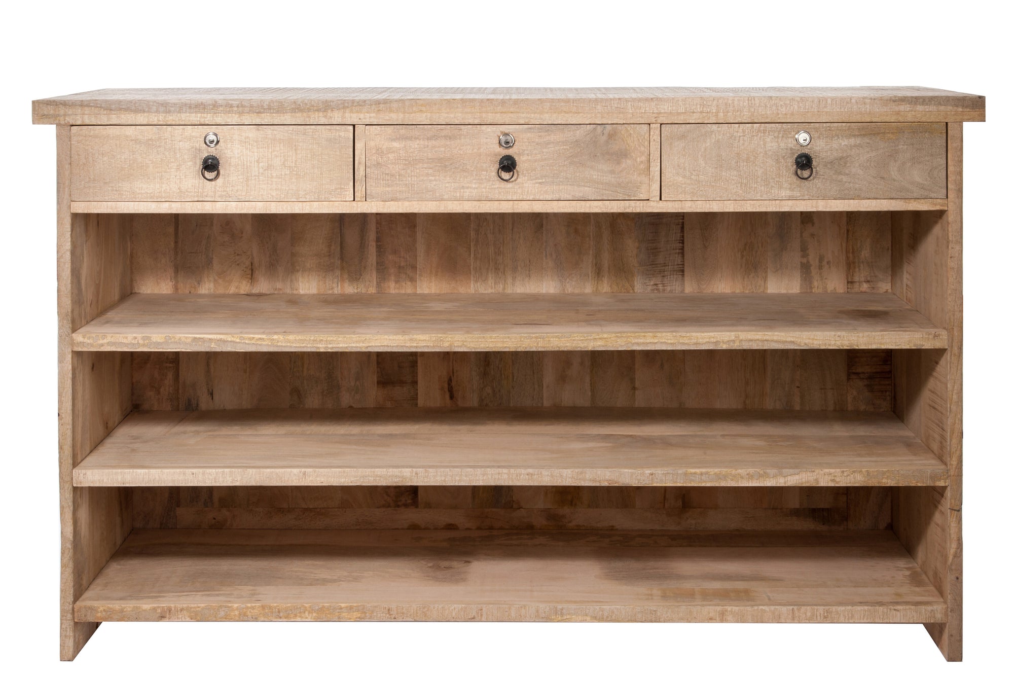 J-LINE BAR 3 DRAWERS+3 SHELVES WOOD NATURAL - Tuincentrum Lopik