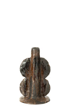 J-LINE VASE/CANDLEHOLDER NAGA KERAMIEK BRUIN/ZWART - Tuincentrum Lopik