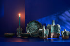 Serveerschaal Decoratief Naga Keramiek Azur/Bruin Groot - Tuincentrum Lopik