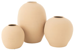 J-LINE VASE CASSIA OVAL CLAY BEIGE