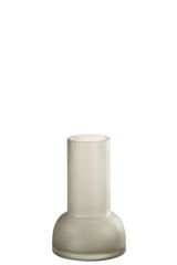 J-LINE VASE/CANDLEHOLDER YARA GLAS GREIGE SMALL - Tuincentrum Lopik