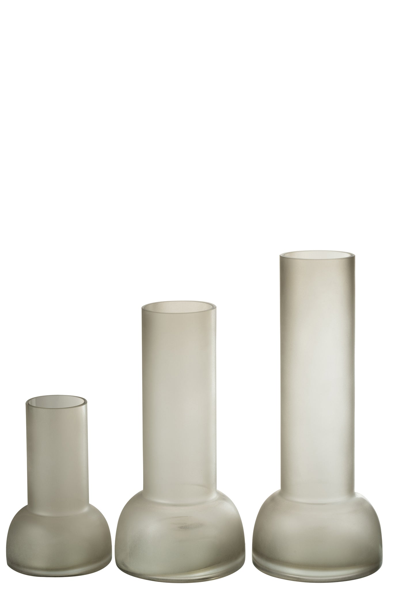 J-LINE VASE/CANDLEHOLDER YARA GLASS GREIGE LARGE
