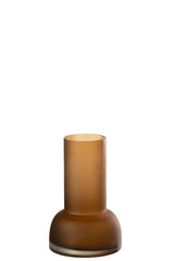 J-LINE VASE/CANDLEHOLDER YOKO GLAS BRUIN SMALL - Tuincentrum Lopik