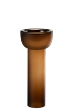 J-LINE VASE/CANDLEHOLDER YOKO GLAS BRUIN LARGE - Tuincentrum Lopik