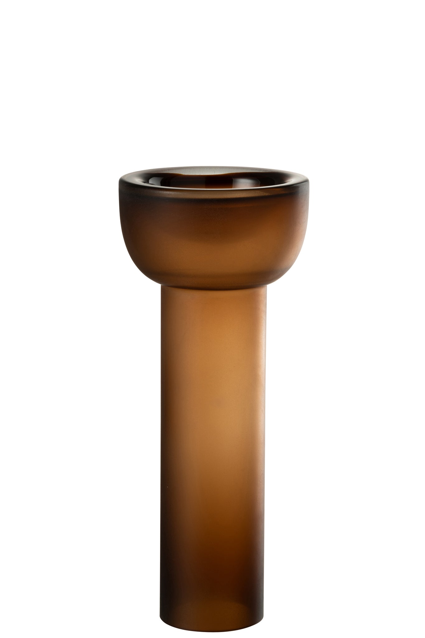 J-LINE VASE/CANDLEHOLDER YOKO GLAS BRUIN LARGE - Tuincentrum Lopik