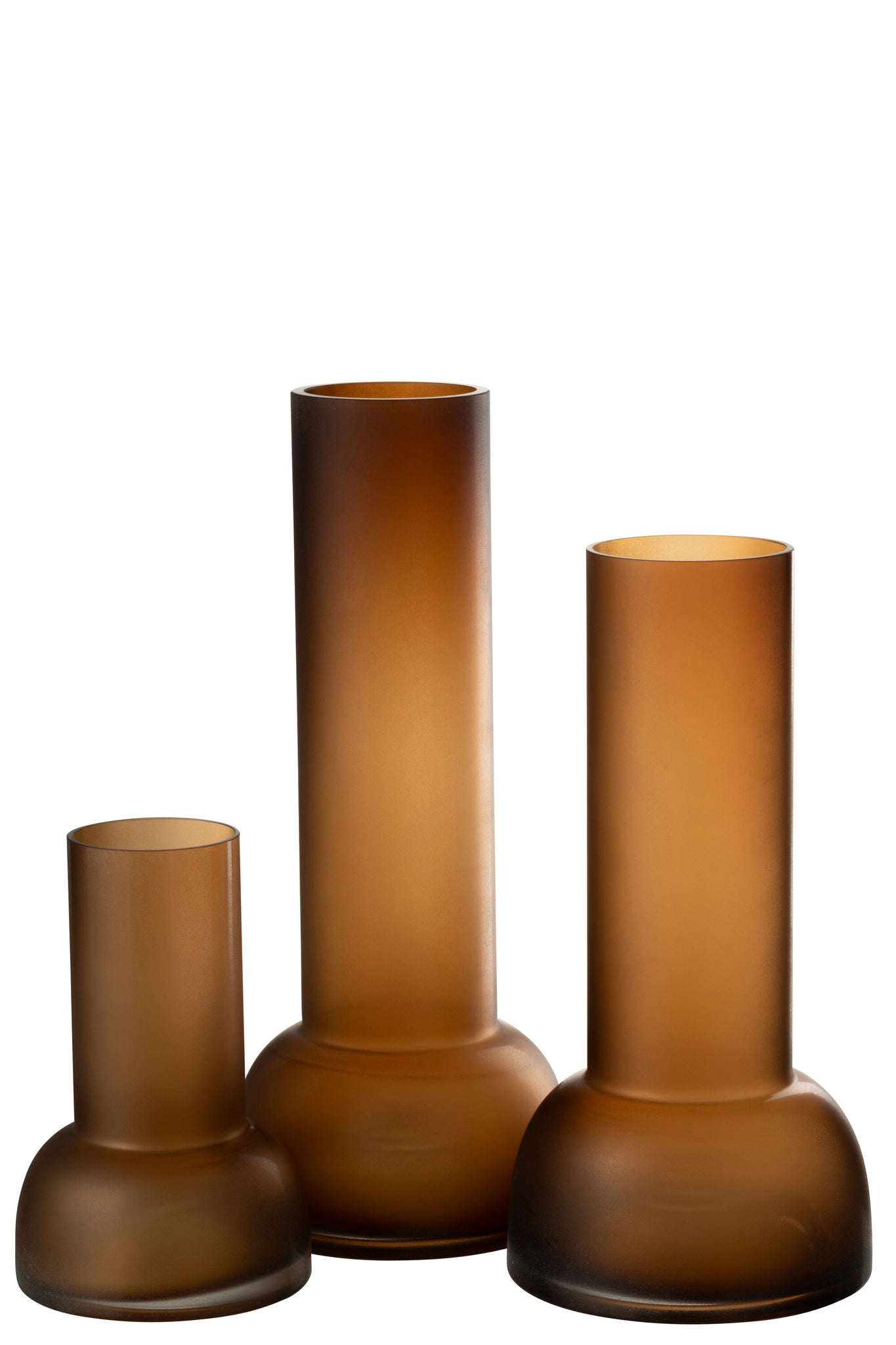 J-LINE VASE/CANDLEHOLDER YOKO GLAS BRUIN LARGE - Tuincentrum Lopik