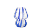 J-LINE TAFELLAMP STRIPES GLAS TRANSPARANT/BLAUW Ø11X15CM E27 - Tuincentrum Lopik