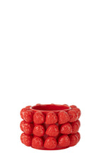 J-LINE BLOEMPOT STRAWBERRIES – KERAMIEK ROOD SMALL - Tuincentrum Lopik