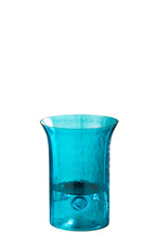 J-LINE HURRICANE TARIFA SMAL GLAS AZUURBLAUW EXTRA SMALL 15X15X21CM - Tuincentrum Lopik
