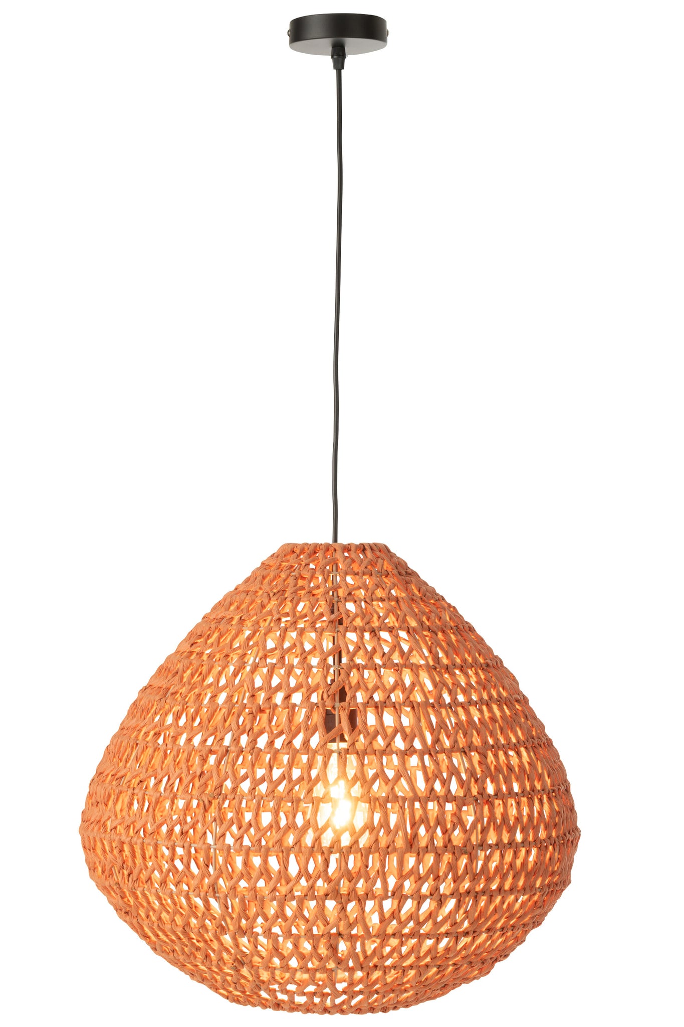 J-LINE PLAFONDLAMP GEVLOCHTEN METAAL ORANJE/ROEST