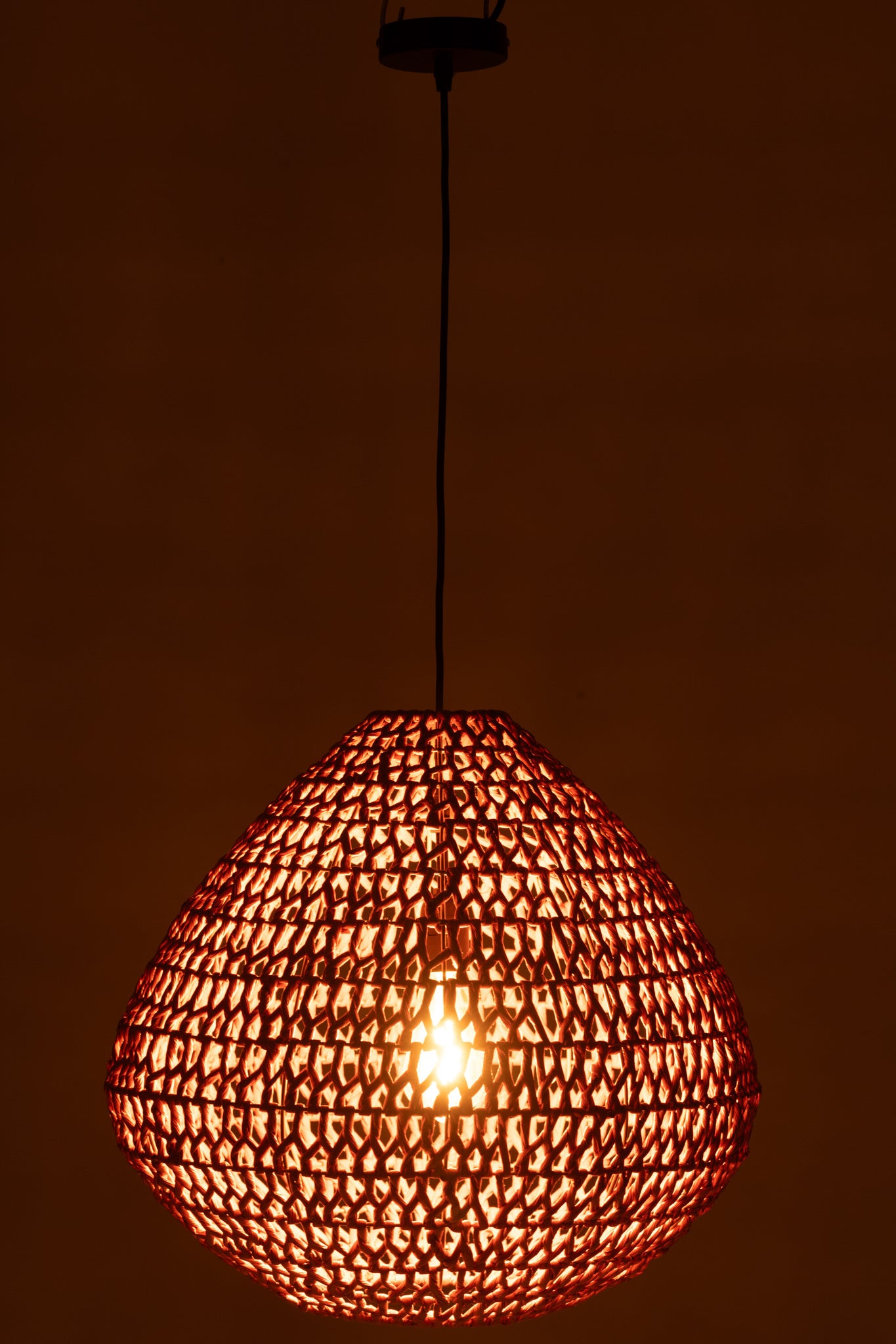 J-LINE PLAFONDLAMP GEVLOCHTEN METAAL ORANJE/ROEST