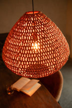 J-LINE PLAFONDLAMP GEVLOCHTEN METAAL ORANJE/ROEST