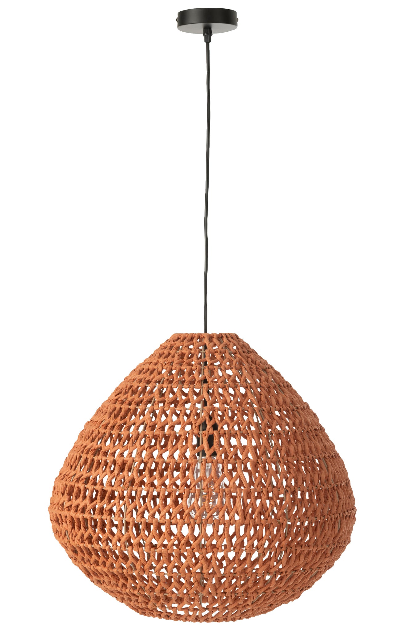J-LINE PLAFONDLAMP GEVLOCHTEN METAAL ORANJE/ROEST