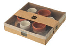 Tapas Service 6 Sets+Wood Tray Windowbox Orange/White - Tuincentrum Lopik