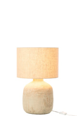 J-LINE TAFELLAMP MIA TERRACOTTA BEIGE KLEIN - Tuincentrum Lopik