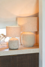 Tafellamp Mia terracotta beige groot - Tuincentrum Lopik