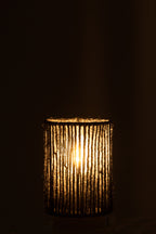 J-LINE TAFELLAMP LED CILINDRISCH METAAL/KATOEN ZWART KLEIN - Tuincentrum Lopik