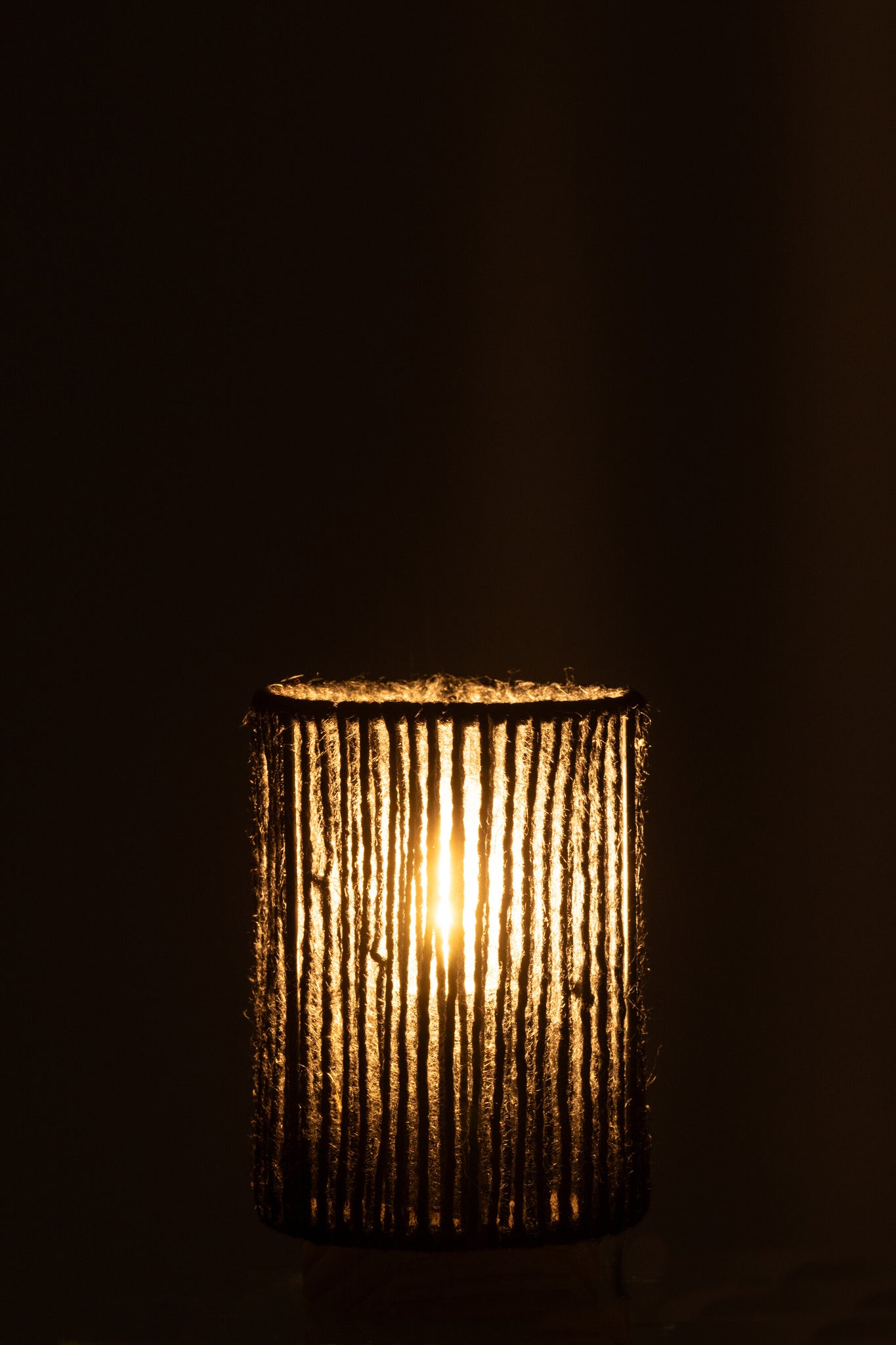 J-LINE TAFELLAMP LED CILINDRISCH METAAL/KATOEN ZWART KLEIN - Tuincentrum Lopik