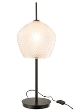 J-LINE TAFELLAMP GLAS/METAAL WIT - Ø23 X H60 CM - Tuincentrum Lopik