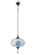 J-LINE HANGLAMP MOZAÏEKGLAS/METAAL BLAUW GROOT - Tuincentrum Lopik