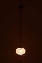 J-LINE HANGLAMP MOZAÏEK GLAS/METAAL ORANJE KLEIN - Tuincentrum Lopik