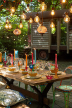 J-LINE HANGLAMP MOZAÏEK GLAS/METAAL ORANJE KLEIN - Tuincentrum Lopik