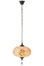 J-LINE HANGLAMP MOZAÏEK GLAS/METAAL ORANJE GROOT - Tuincentrum Lopik