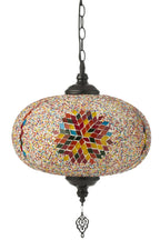 J-LINE HANGLAMP MOZAÏEK GLAS/METAAL ORANJE GROOT - Tuincentrum Lopik