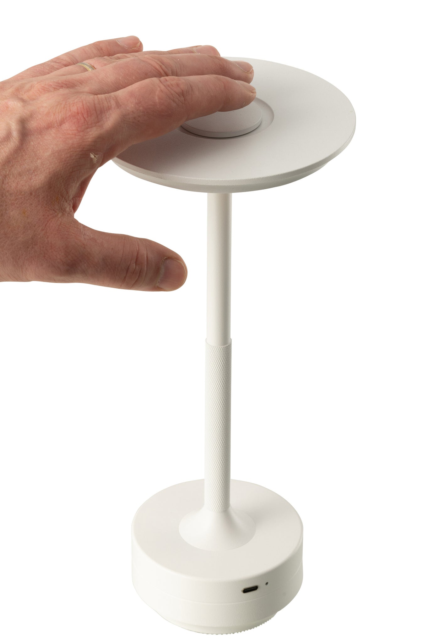 J-LINE WITTE LED-TAFELLAMP MET AANRAAKBEDIENING KUNSTSTOF - Tuincentrum Lopik
