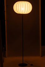 J-LINE VLOERLAMP LANTERN METAAL/TEXTIEL WIT GROOT - Tuincentrum Lopik