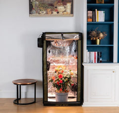 SECRET JARDIN FS100 FOR TWENTY 100 COMPLETE KWEEKTENT SET MET 100 WATT VOL SPECTRUM LED VERLICHTING, CIRCULATIE EN AFZUIGING 60 X 40 X 116 CM