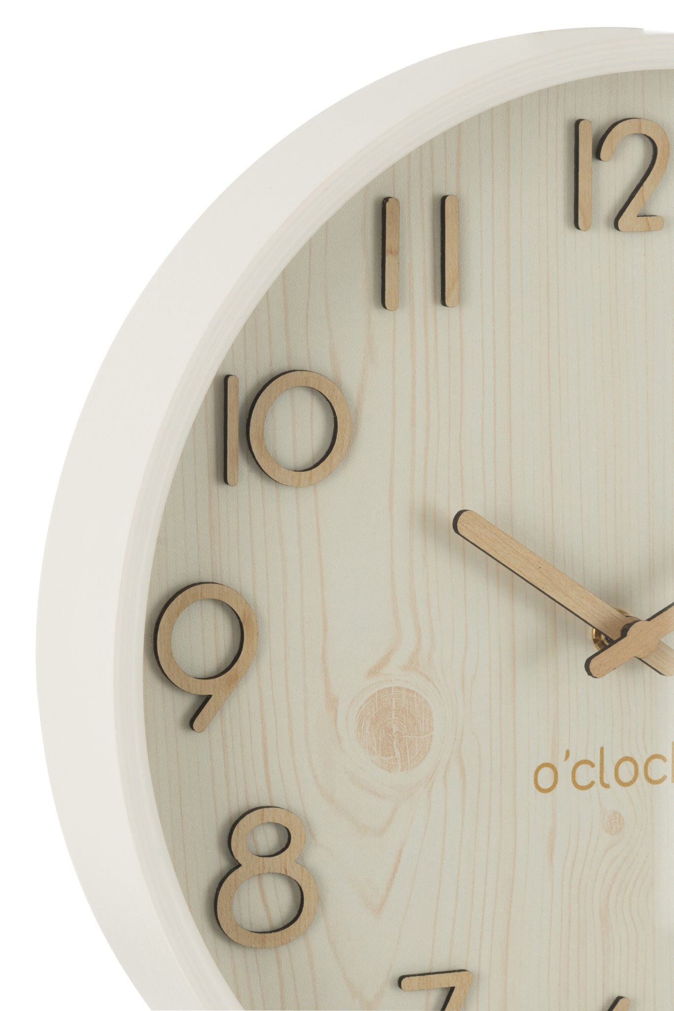 J-LINE WANDKLOK PLYWOOD/MDF WIT SMALL - Tuincentrum Lopik
