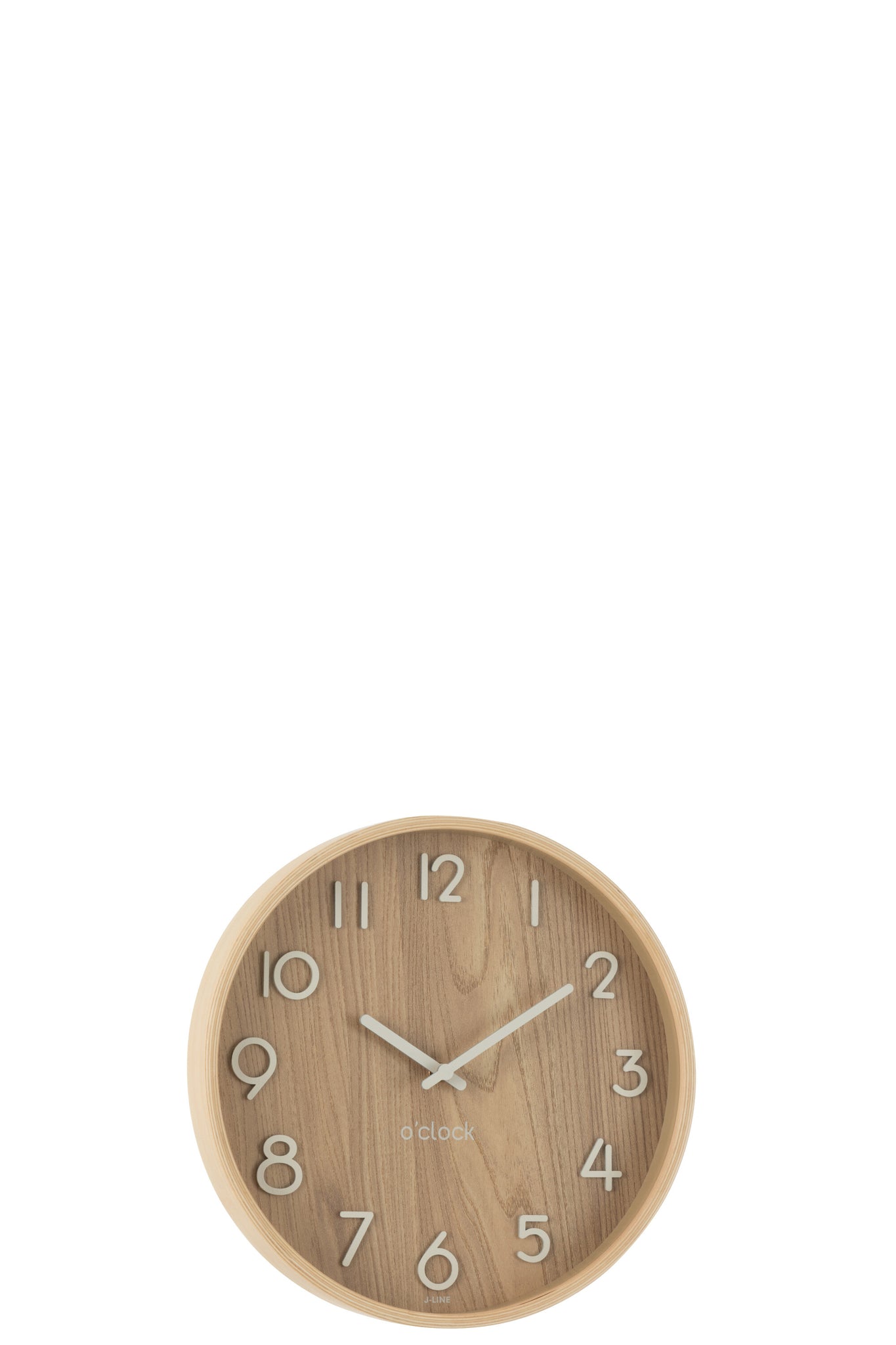 J-LINE WANDKLOK PLYWOOD/MDF NATUREL SMALL