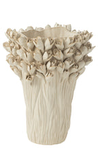 J-LINE VASE AMBROSIA CERAMIC WHITE LARGE - Tuincentrum Lopik
