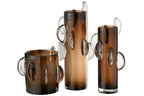 J-LINE VAAS STEGGY – GLAS BRUIN – LARGE - Tuincentrum Lopik