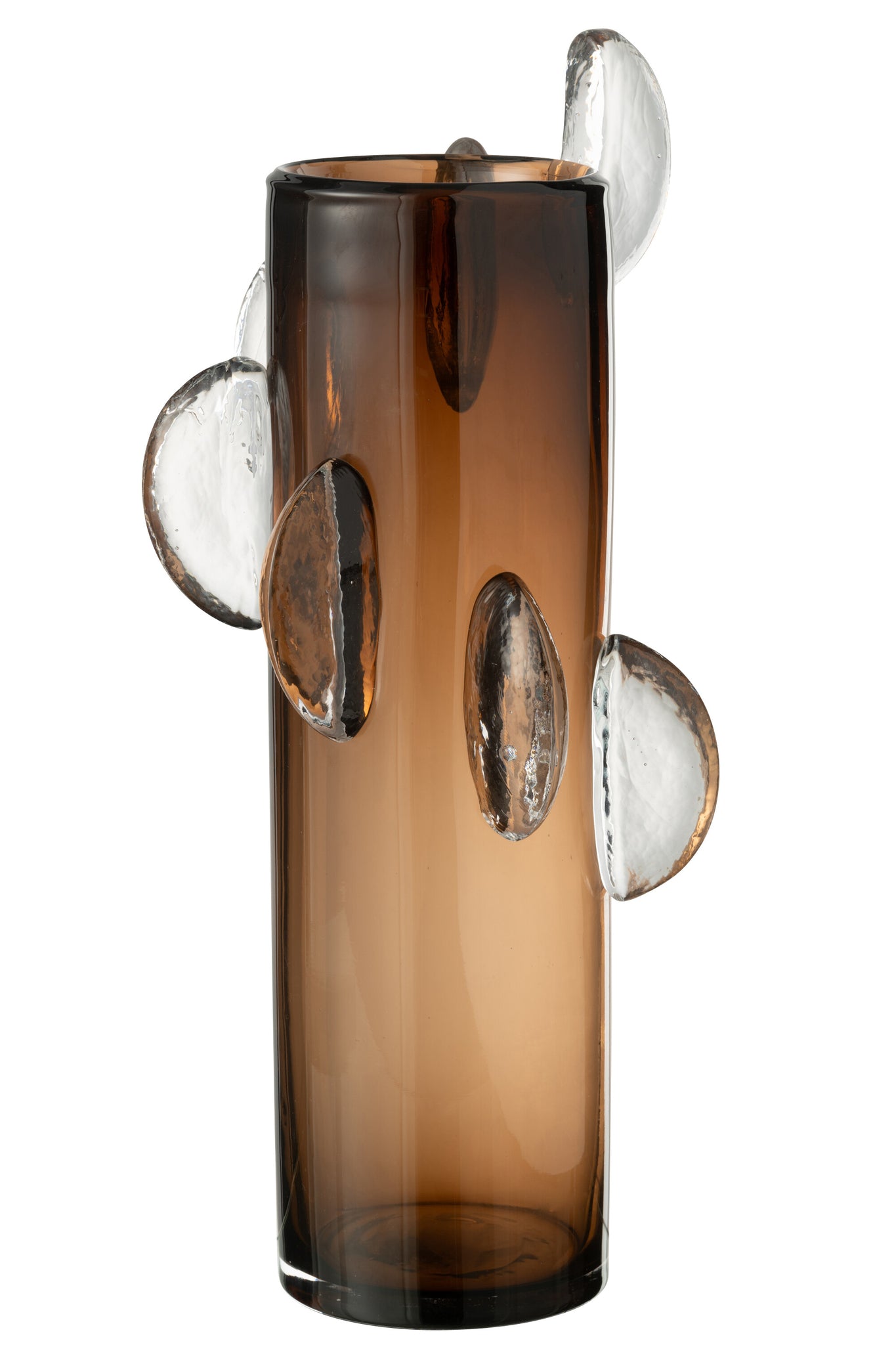 J-LINE VAAS STEGGY – GLAS BRUIN – LARGE - Tuincentrum Lopik