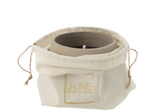 J-LINE OUTDOOR KAARS CYRA CEMENT GRIJS MEDIUM 31U - Tuincentrum Lopik