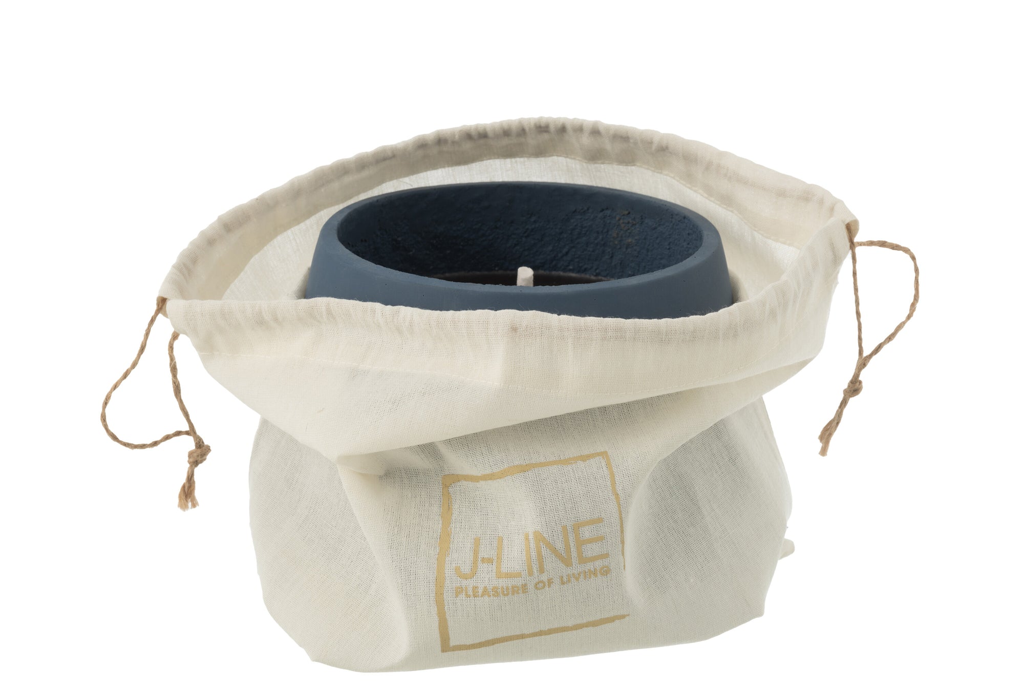 J-LINE OUTDOOR KAARS CYRA CEMENT BLAUW MEDIUM 31U - Tuincentrum Lopik
