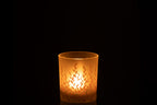 J-LINE TEALIGHT HOLDER SALLY GLASS ORANGE/TRANSPARENT SMALL - Tuincentrum Lopik