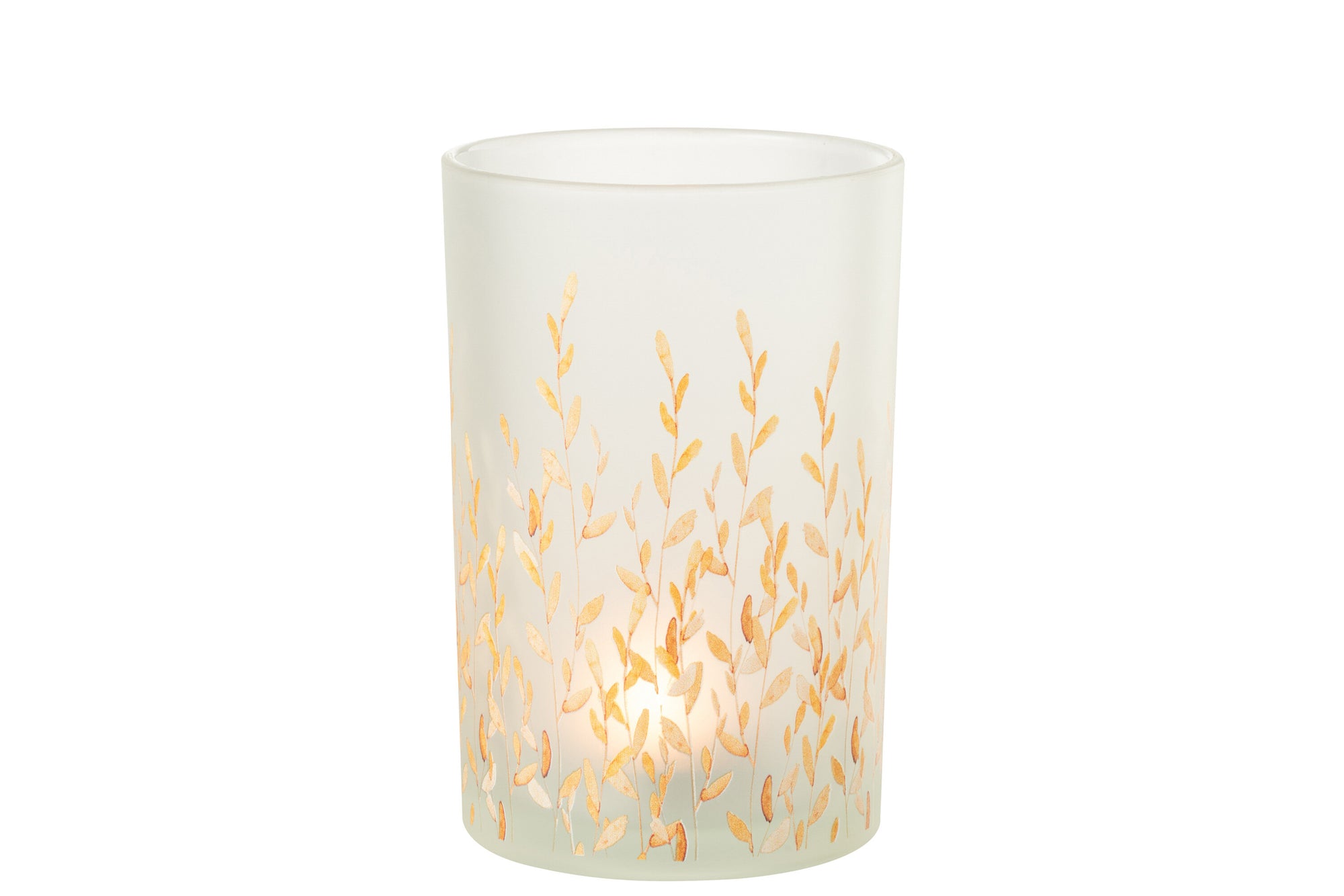 J-LINE WINDLICHT SALLY – GLAS ORANJE/TRANSPARANT LARGE - Tuincentrum Lopik