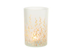 J-LINE WINDLICHT SALLY – GLAS ORANJE/TRANSPARANT LARGE - Tuincentrum Lopik