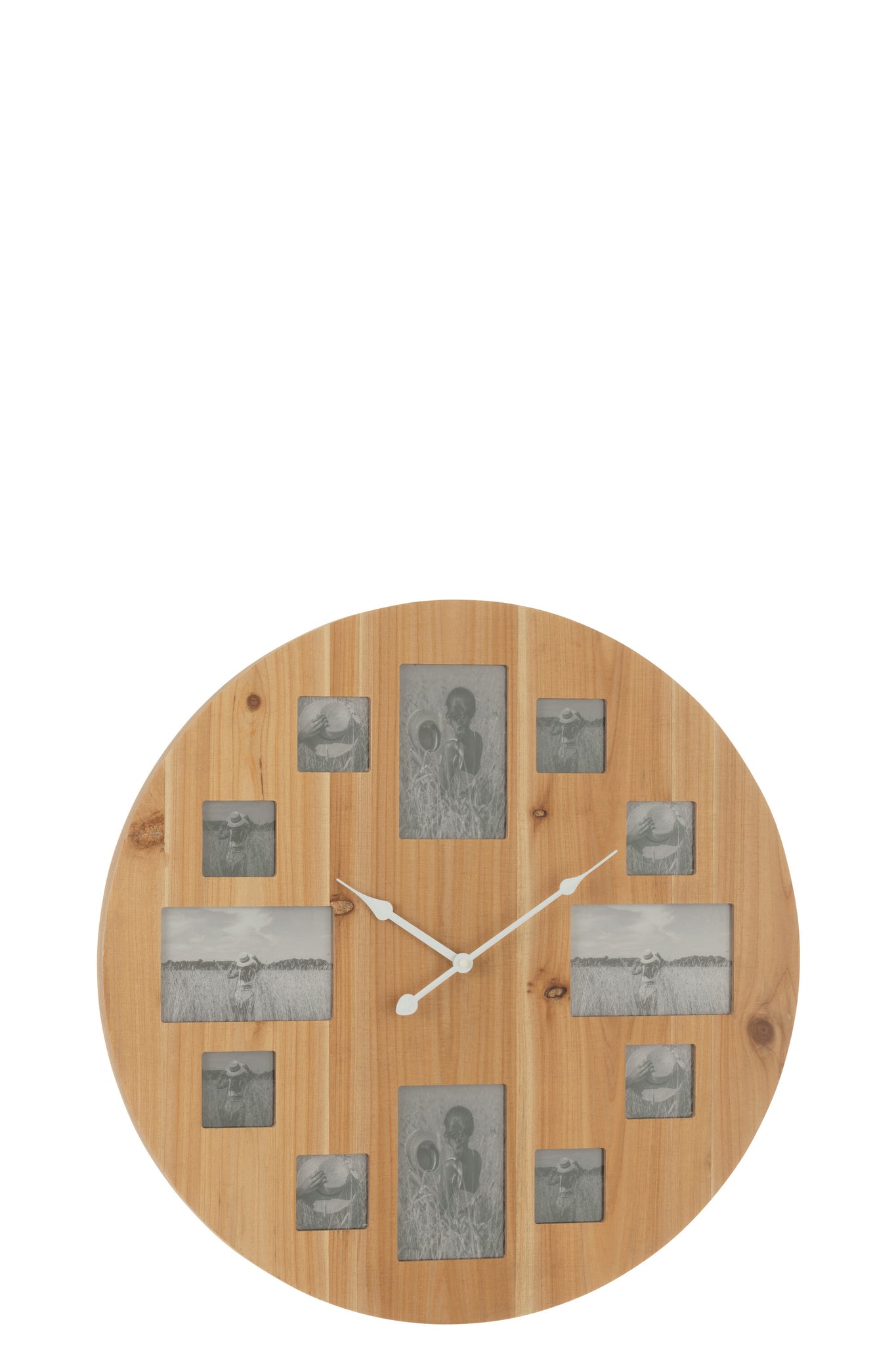 J-LINE WANDKLOK FOTO MDF NATUREL - Tuincentrum Lopik