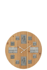 J-LINE WANDKLOK FOTO MDF NATUREL - Tuincentrum Lopik