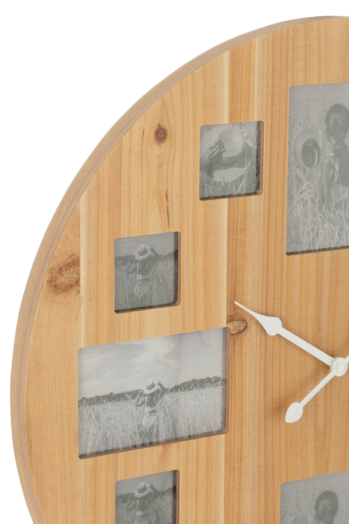 J-LINE WANDKLOK FOTO MDF NATUREL - Tuincentrum Lopik
