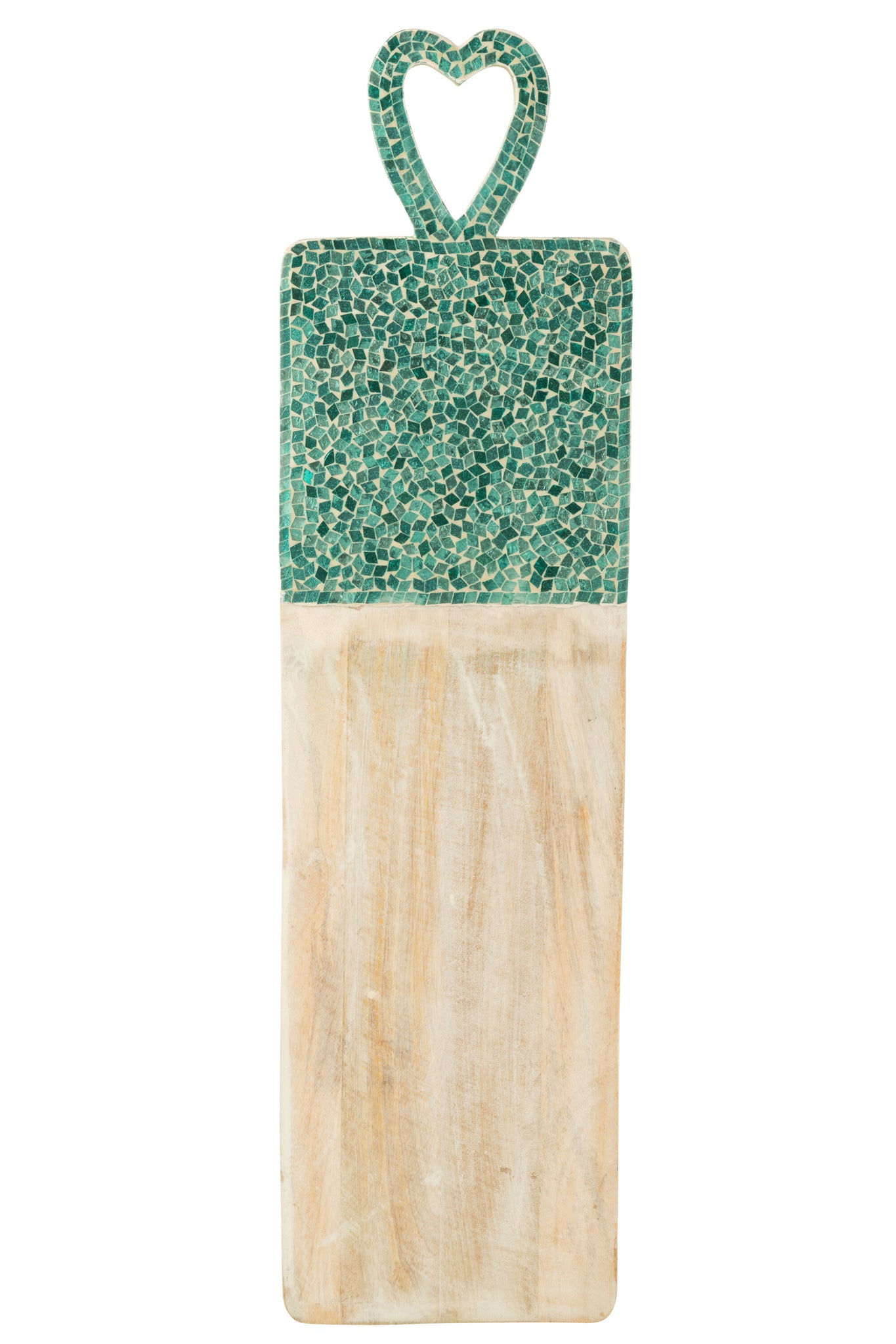 J-LINE SERVEERPLANK MOZAÏEK LANG MANGOHOUT GROEN 74 CM - Tuincentrum Lopik