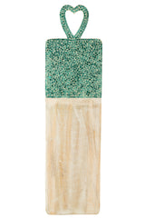 J-LINE SERVEERPLANK MOZAÏEK LANG MANGOHOUT GROEN 74 CM - Tuincentrum Lopik